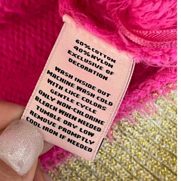 Juicy Couture Women's Fuzzy Textured Sweater Hot Pink S Y2K AHS Style Nostalgia - Picture 4 of 14